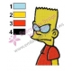 Bart Simpson is Angry Embroidery Design